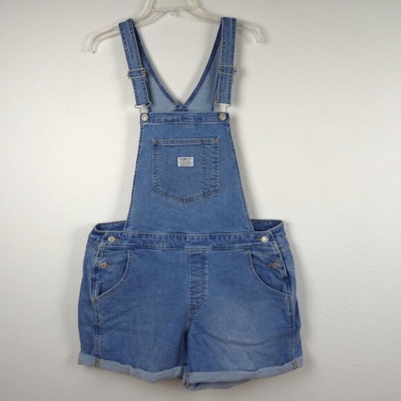 Levi's Shortalls Women's Plus 18W Denim Bib Overalls Cowgirl Festival Country - Picture 1 of 10